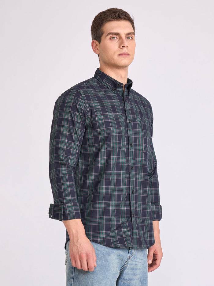 Men's Check Shirt in green