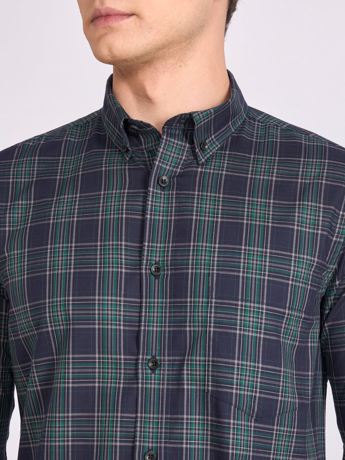 Men's Check Shirt in green