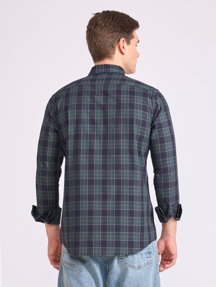 Men's Check Shirt in green