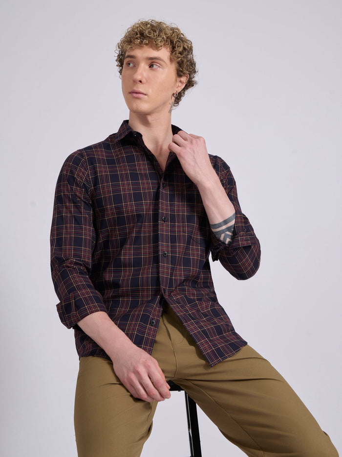 Men's Check Shirt in Red