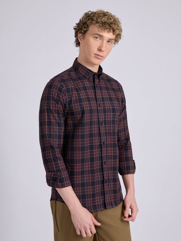 Men's Check Shirt in Red