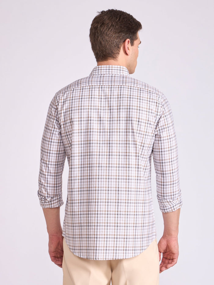 Men's Checkered Shirt in Light brown