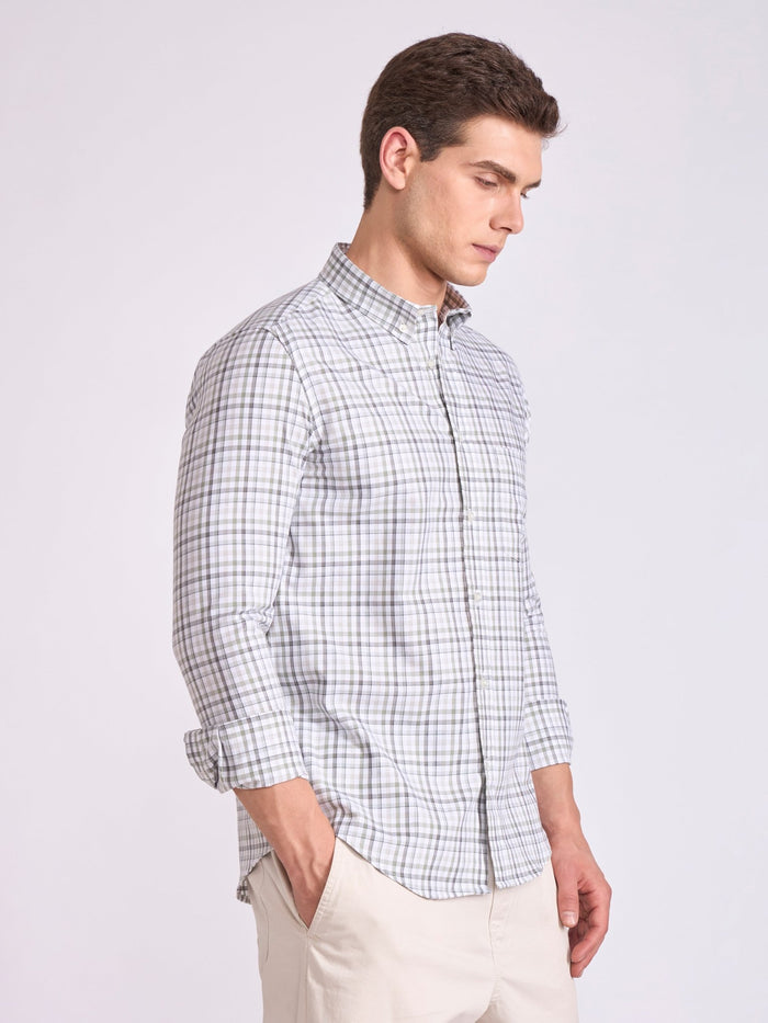 Men's Checkered Shirt in Light gray