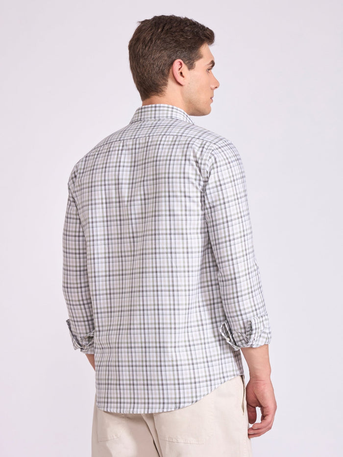 Men's Checkered Shirt in Light gray