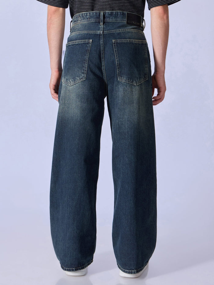 Men's  Baggy Pleated Jeans