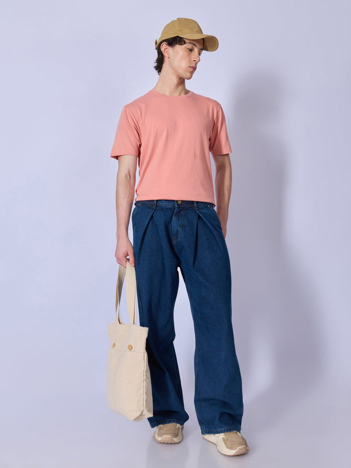Men's  Baggy Pleated Jeans