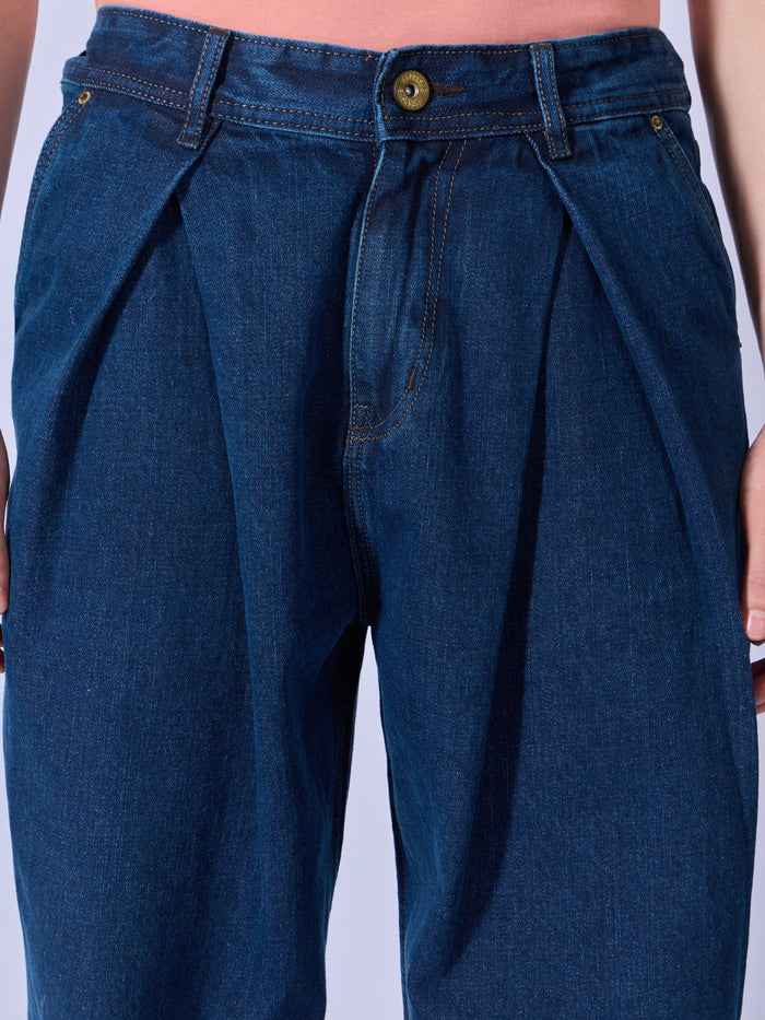 Men's  Baggy Pleated Jeans