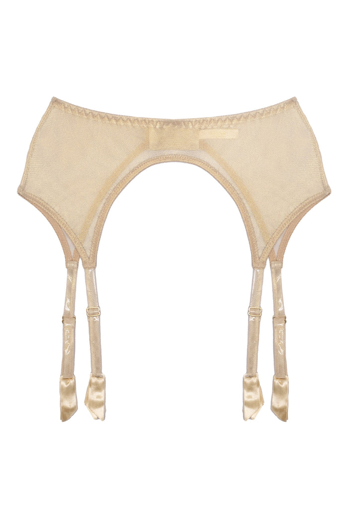 Ramonda beige gold garter belt
