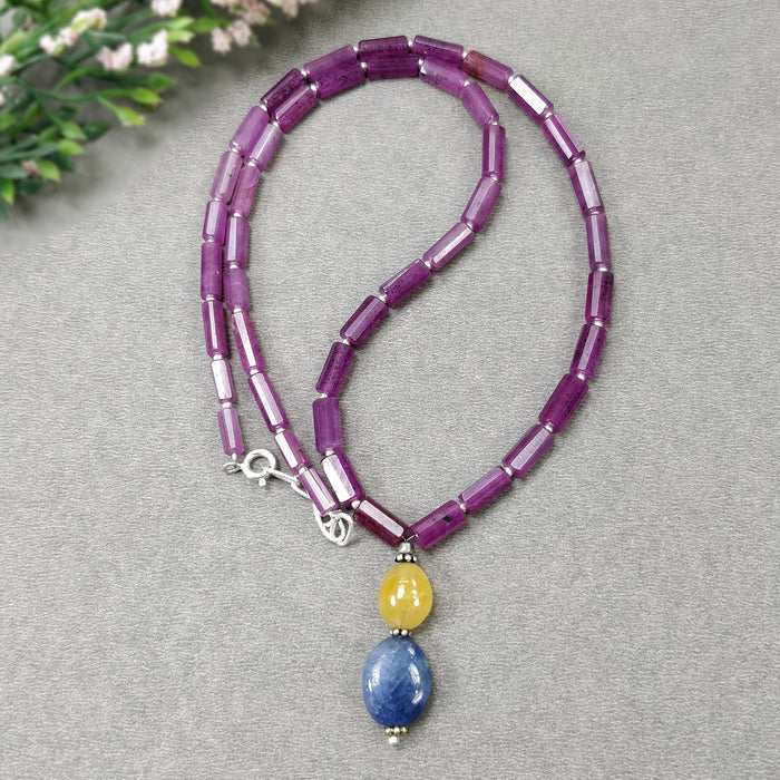 Pink sapphire Necklace