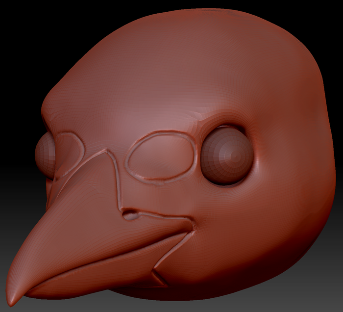 Realistic Blue Jay Head Base