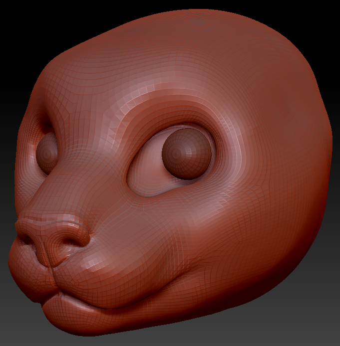 Realistic House Cat Head Base