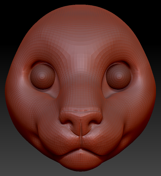 Realistic House Cat Head Base
