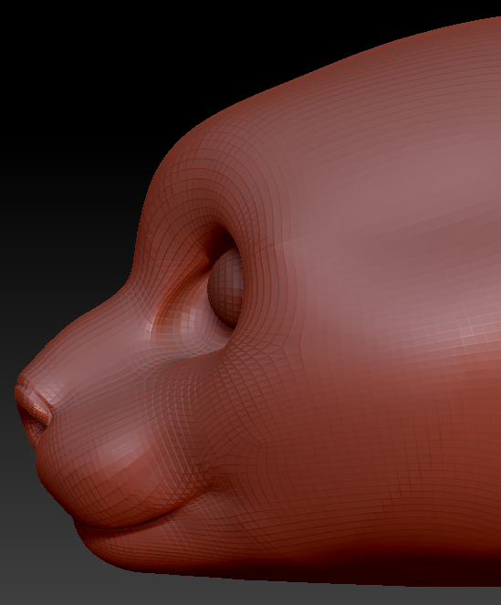 Realistic House Cat Head Base