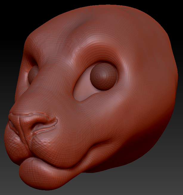 Realistic Lion Head Base