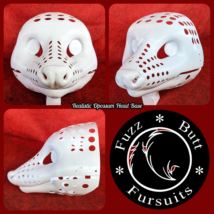 Realistic Opossum Head Base