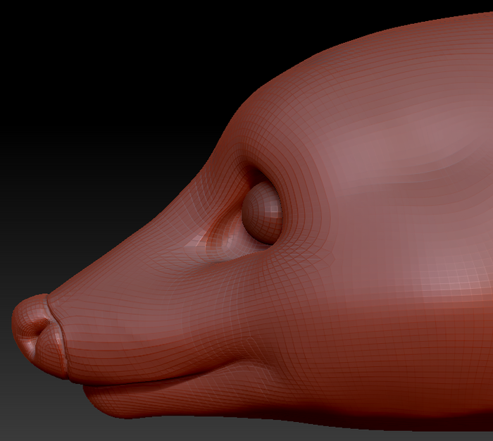 Realistic Opossum Head Base