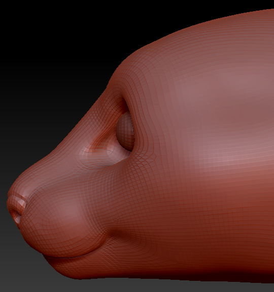 Realistic Oriental Shorthair Cat Head Base