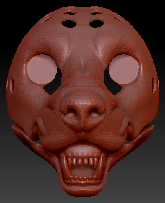 Realistic Wolf Head Base Variant 1