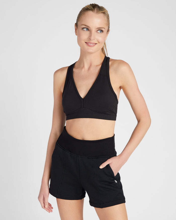 Black $|& Interval Recharge Bra - SOF Front