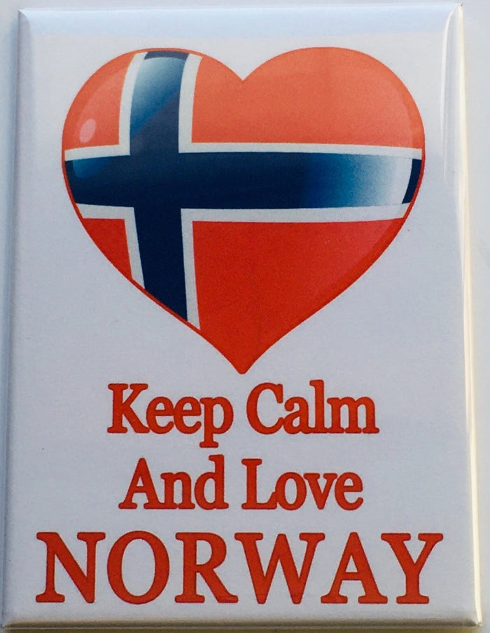 Rectangle Magnet, Keep Calm & Love Norway