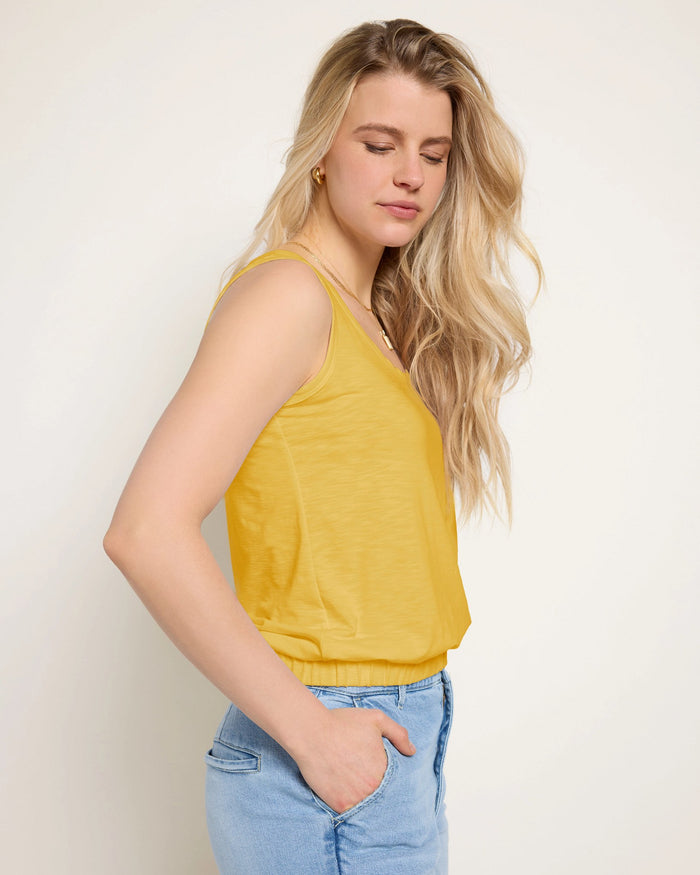 Golden $|& SEAS Redwood City Banded Slub Tank - SOF Full Front