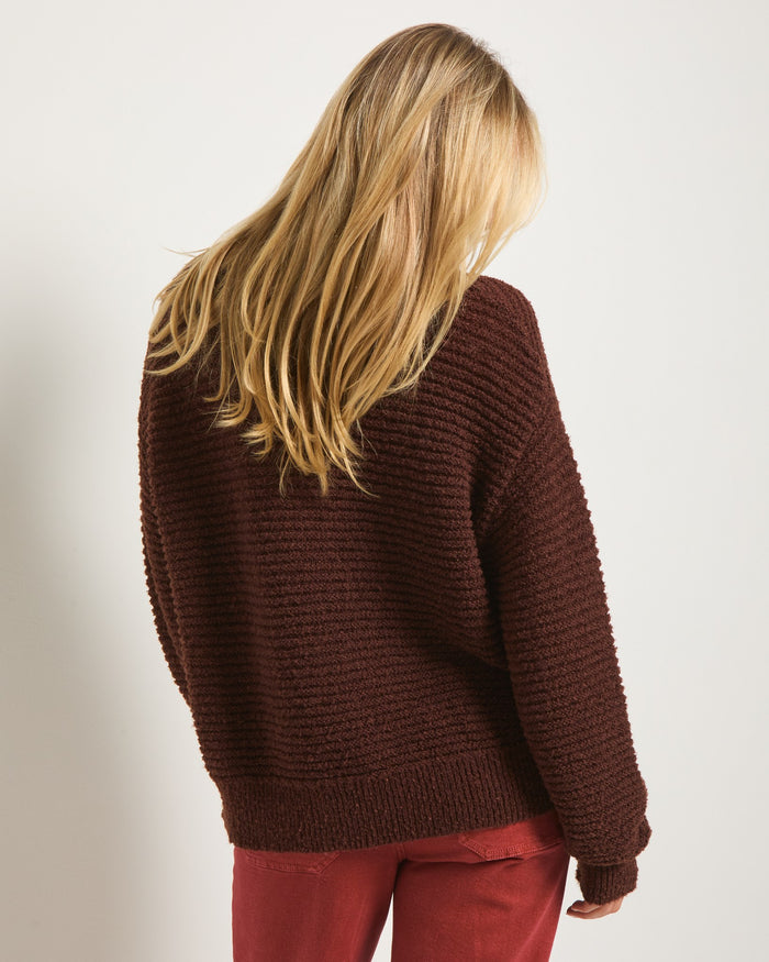 Mahogany $|& SEAS Redwood Retreat Sweater - SOF Back