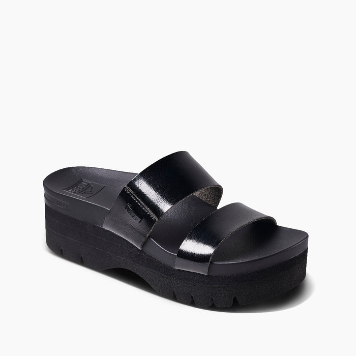 Reef Women's Cushion Vista Higher Footwear Reef Black Patent 5