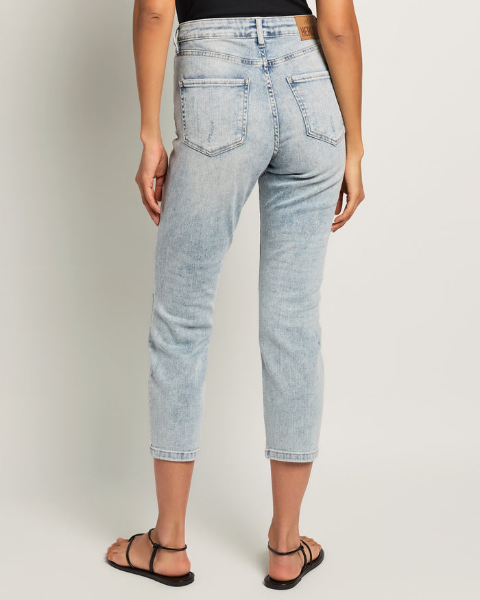 Light Wash $|& Herizon Rena High Rise Mom Jean - SOF Back
