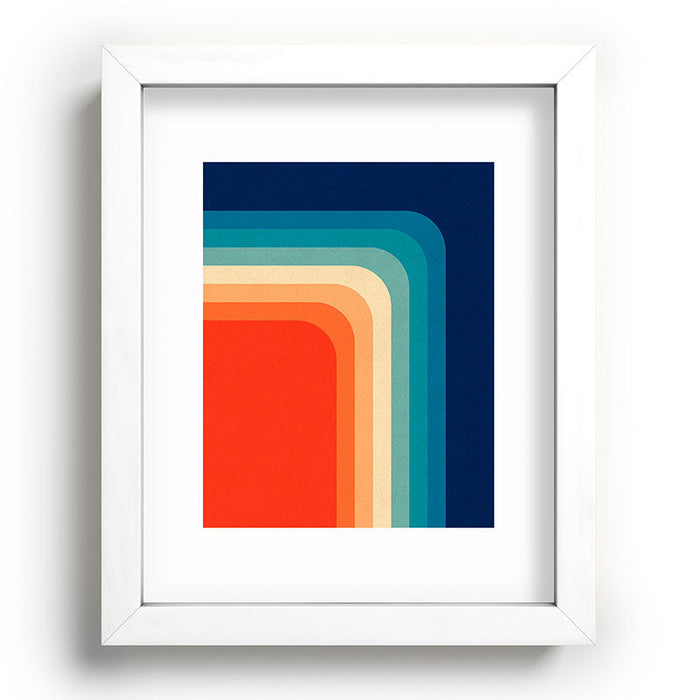 Retro 70s Color Palette III Recessed Framing Rectangle