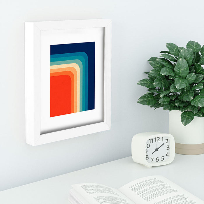 Retro 70s Color Palette III Recessed Framing Rectangle