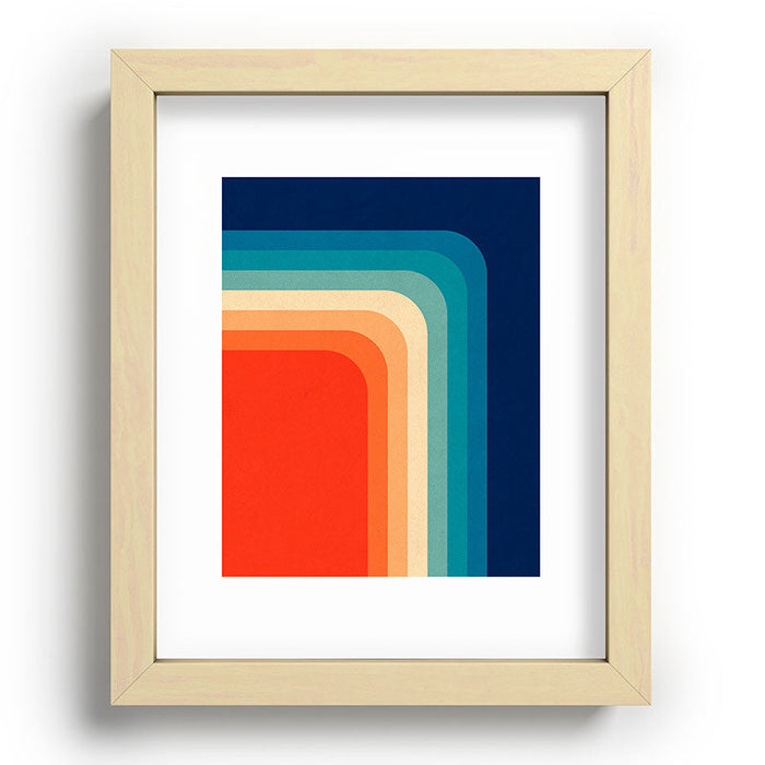 Retro 70s Color Palette III Recessed Framing Rectangle
