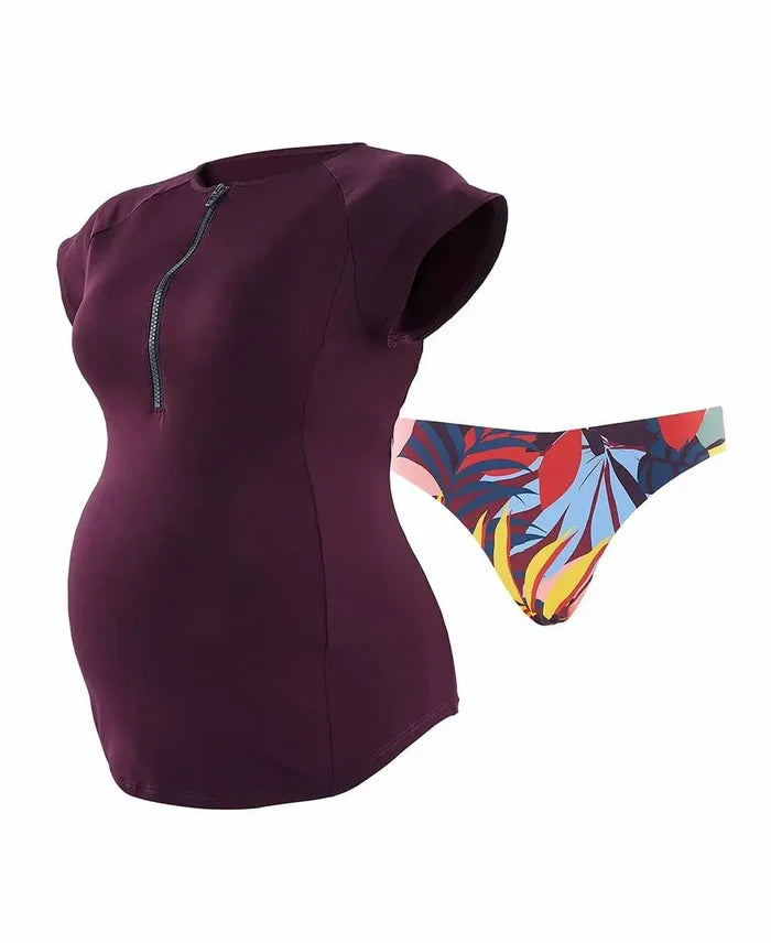 Reversible maternity tankini Malibu