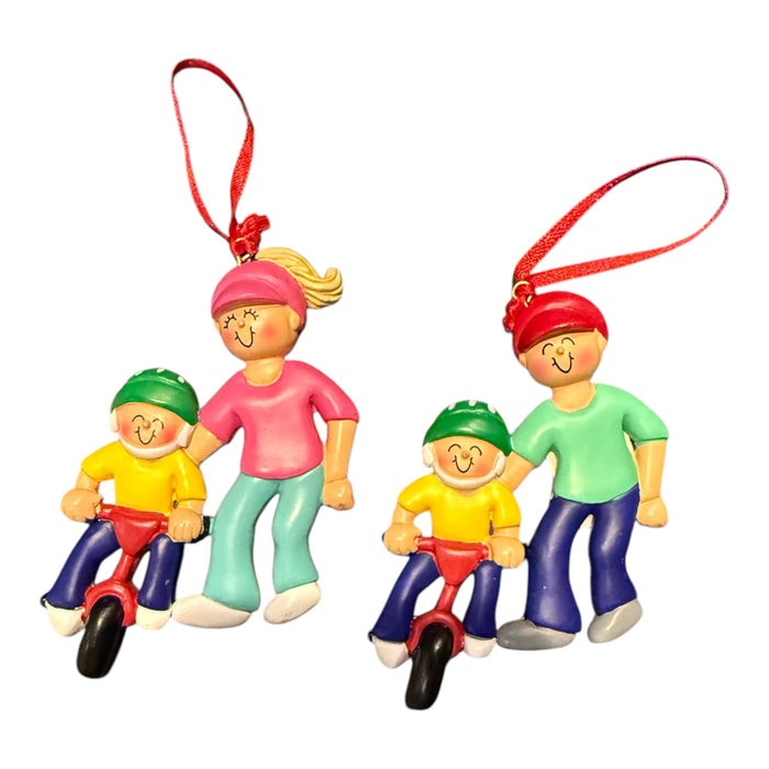 Riding Bike  Personalized Christmas Ornament