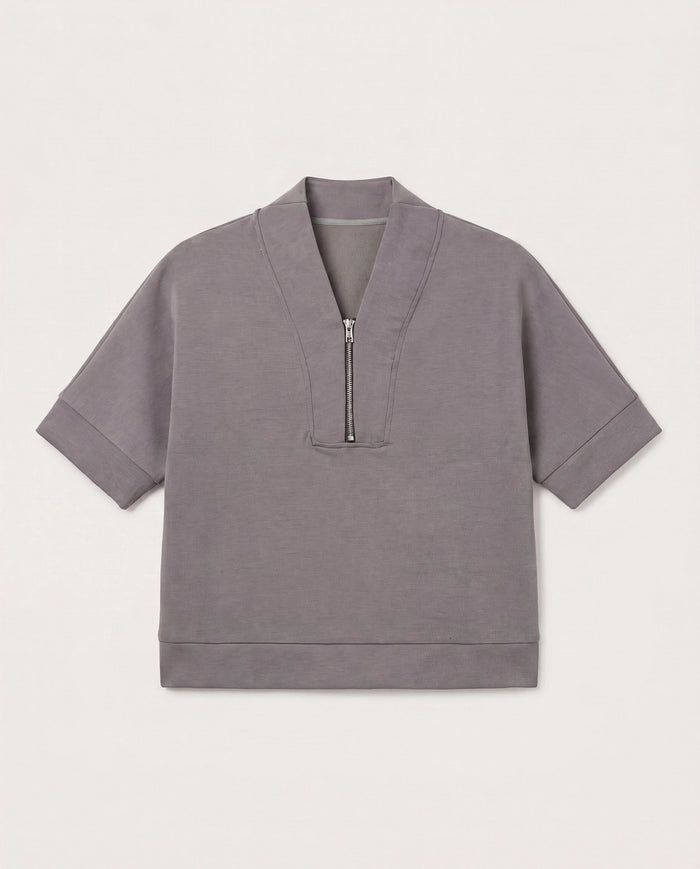 Charcoal $|& Interval Ridley Quarter Zip - Hanger Detail