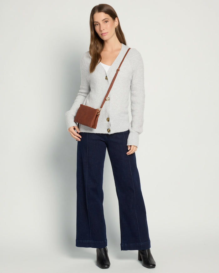 Brown $|& Jen & Co. Riley Crossbody/Wristlet - SOF Front