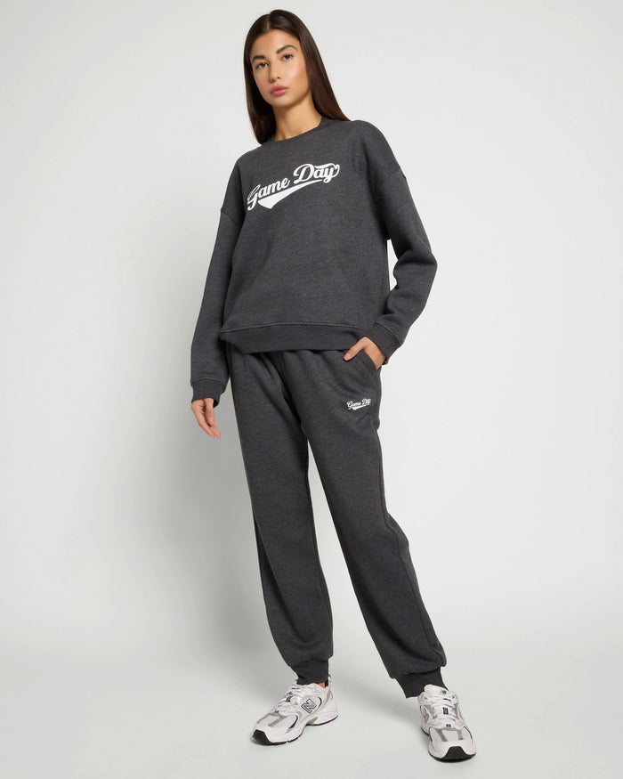 Heather Obsidian $|& Interval Rise Crewneck Pullover - UGC On Fig