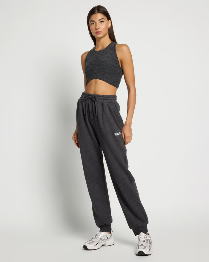 Heather Obsidian $|& Interval Rise Graphic Jogger - UGC On Fig
