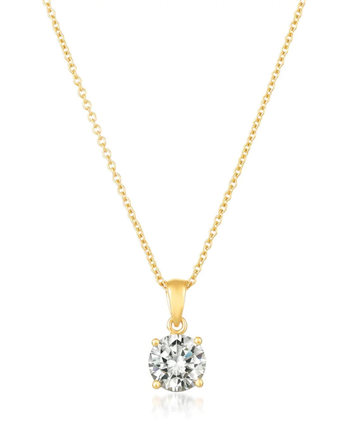 18k Gold $|& Crislu Royal Brilliant Cut Pendant Necklace - VOF Detail