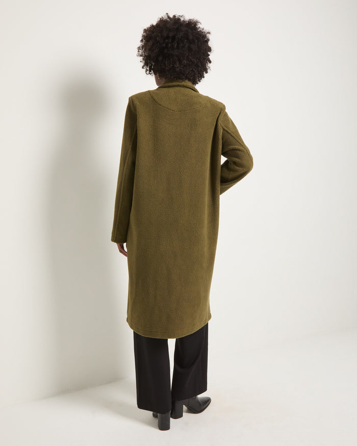 Olive Branch $|& SEAS Samantha Sherpa Coat - SOF Back