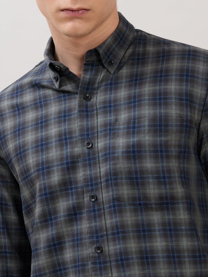 Sanana - Melange Checks Shirt - Grey