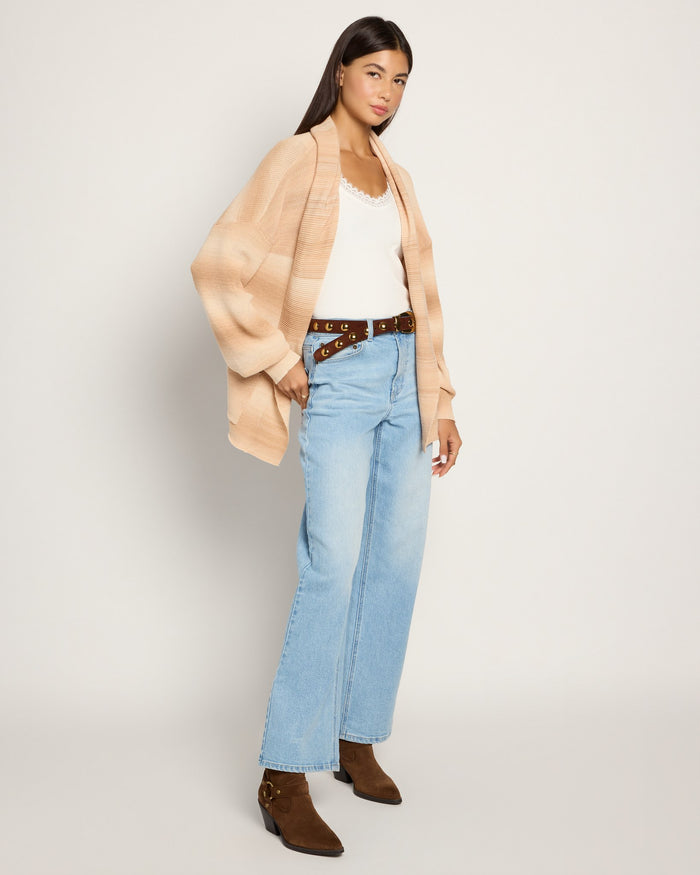 Light Toffee $|& SEAS Sapphire Spacedye Cardigan - UGC On Fig