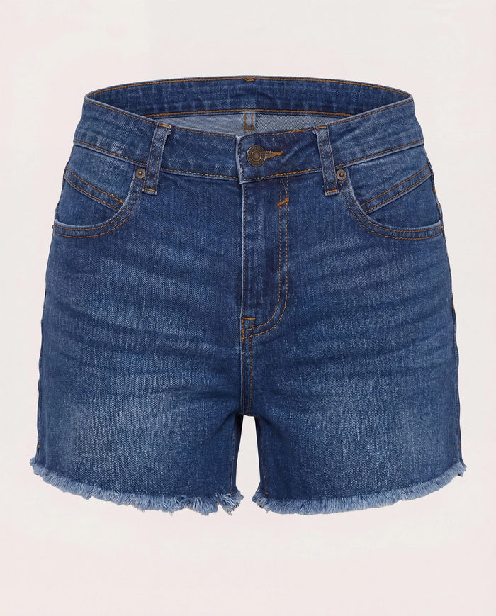 Dark Wash $|& Vigoss Seam Detail Cut Off Short - Hanger Detail