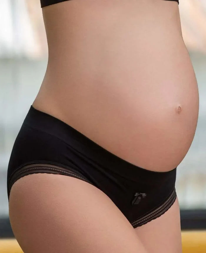 Seamless low waist shorts Milk black