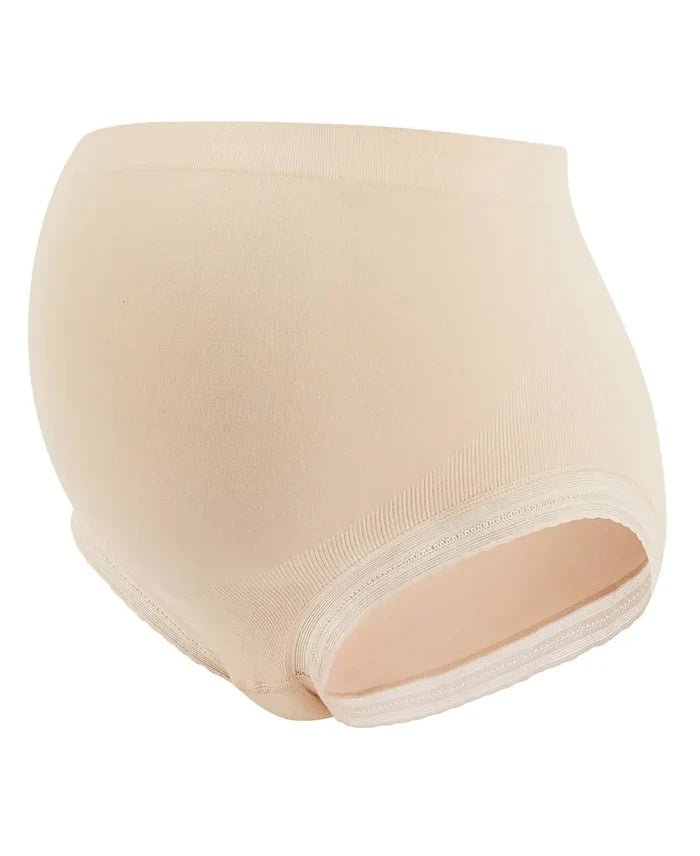 Seamless maternity high waist brief Milk blush