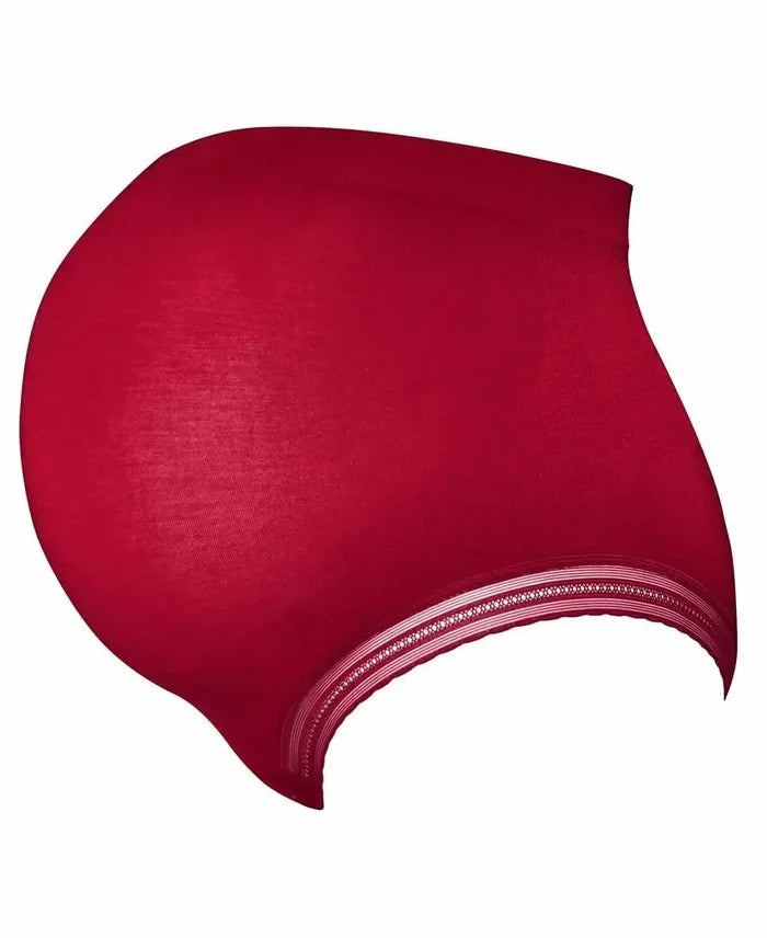 Seamless maternity high waist brief Milk burgundy