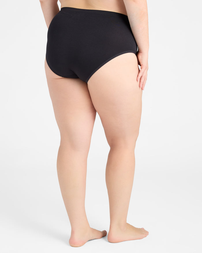 Black/Porcelain/Brown $|& Capezio Seamless Textured Hipster 3 Pack - SOF Back