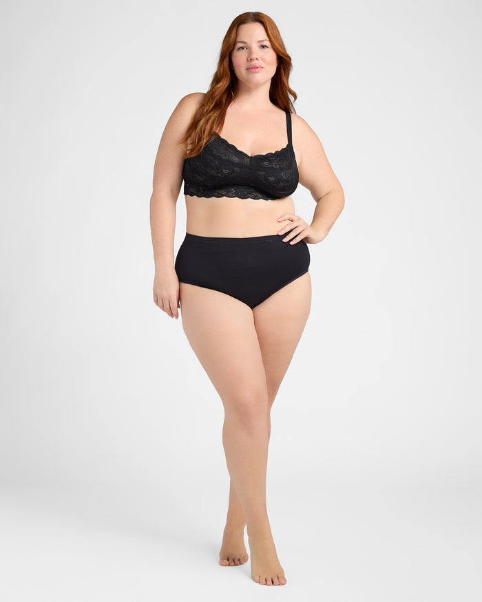 Black/Porcelain/Brown $|& Capezio Seamless Textured Hipster 3 Pack - SOF Full Front