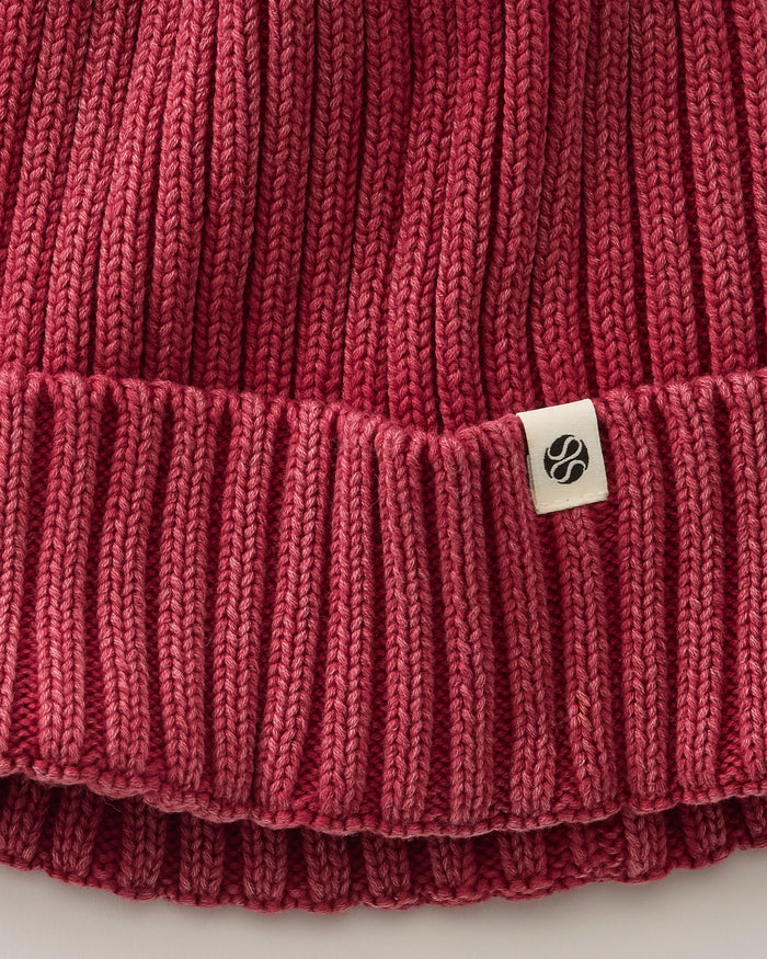Washed Red $|& SEAS SEAS Acid Wash Beanie