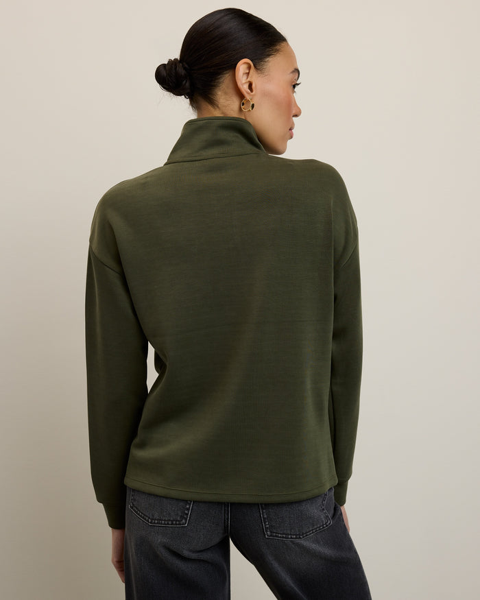 Dark Kelp $|& SEAS Seashores Quarter Zip Sweatshirt - SOF Back