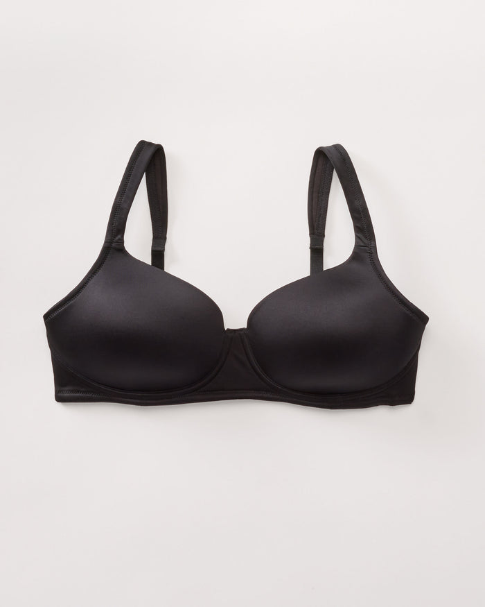 Black $|& Vibrant Semi-Demi EveryWear Bra - Hanger Detail